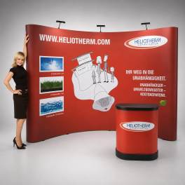 Faltdisplay Messewand Classic 5x3 R inkl. Druck