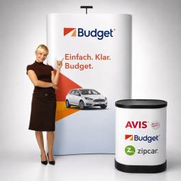 Messewand Faltdisplay Professional 1x3 G inkl. Druck