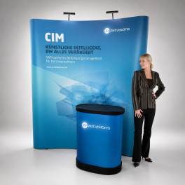 Messewand Faltdisplay Professional 2x3 R inkl. Druck