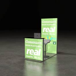LED Messestand Budget 1x2 Kopfstand LED UP