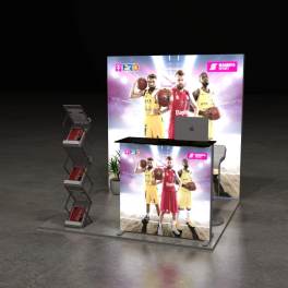 LED Messestand Budget 2x2 Kopfstand LED UP