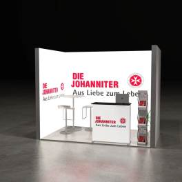 LED Messestand Medium 3x3 Reihenstand BIG LEDUP