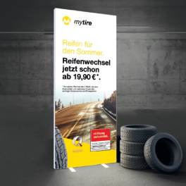 LED Rollup Messewand Pixlip Pop | 85 x 200cm | X-CITE® Werbesysteme
