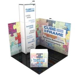 Modulaerer Messestand CUBE-Frame 3x3m - C1 | X-CITE® Werbesysteme