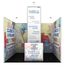 Modulaerer Messestand CUBE-Frame 3x3m - C2