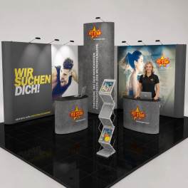 Faltdisplay Messestand 5x5m - F24