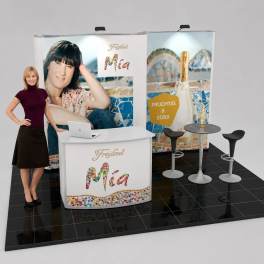 Mobiler Messestand Faltdisplay 3x4m - F15