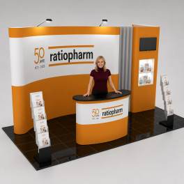 Mobiler Messestand Faltdisplay 3x5m - F4