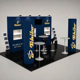 Mobiler Messestand Faltdisplay 3x6m - F3