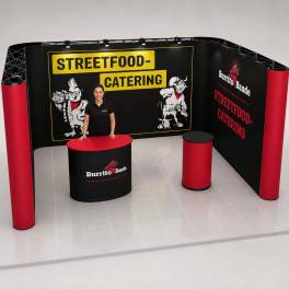 Mobiler Messestand Faltdisplay 3x6m - F5