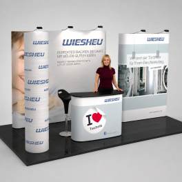 Mobiler Messestand Faltdisplay 3x6m - F6