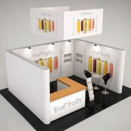 Mobiler Messestand Faltdisplay 4x6m - F7