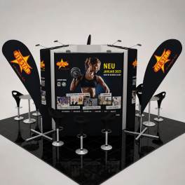 Mobiler Messestand Faltdisplay 5x5m - F11