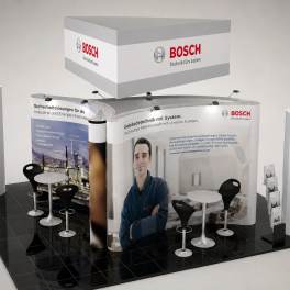 Mobiler Messestand Faltdisplay 6x6m - F9