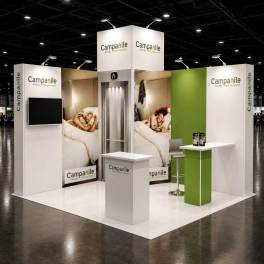Modularer Messestand Panoramic H-Line 3x3m - H12