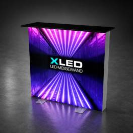 X-LED Counter - Thekenplatte schwarz, inkl. Transporttasche | X-CITE® Werbesysteme
