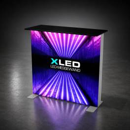X-LED Pro Counter - Thekenplatte schwarz, inkl. Transporttrolley | X-CITE® Werbesysteme