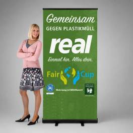 Rollup Banner Black 85 inkl. Druck Rollup Display