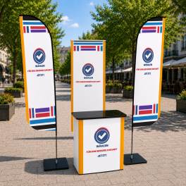 Mobiler Wahlstand Wahl 2 - 1x2m | X-CITE® Werbesysteme