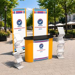 Mobiler Wahlstand Wahl 4 - 2x1,5m | X-CITE® Werbesysteme