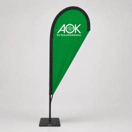 Beachflag Economy Drop S mit Druck | 76 x 190cm | X-CITE® Werbesysteme