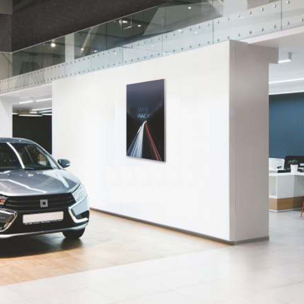 LED Messewand zur Wandmontage 841x1189 | X-CITE® Werbesysteme