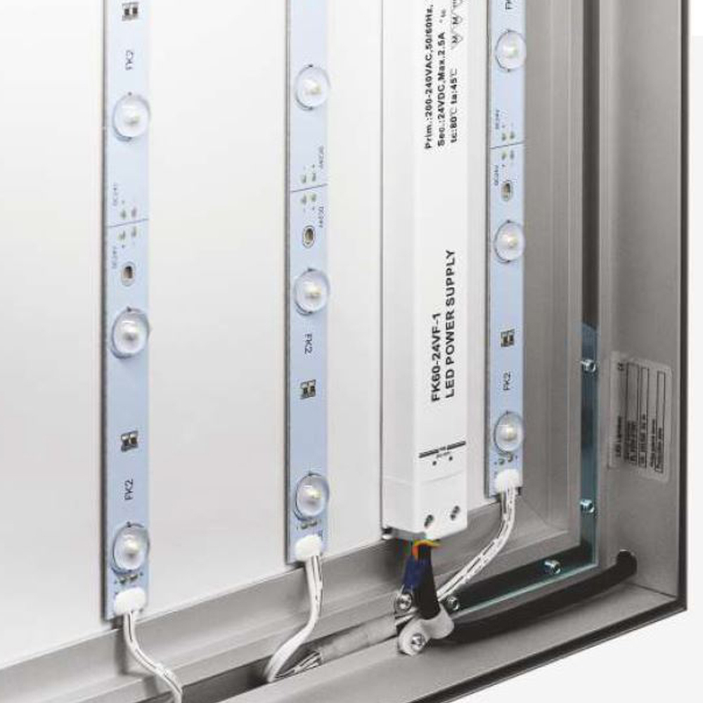 LED Messewand zur Wandmontage 841x1189 | X-CITE® Werbesysteme