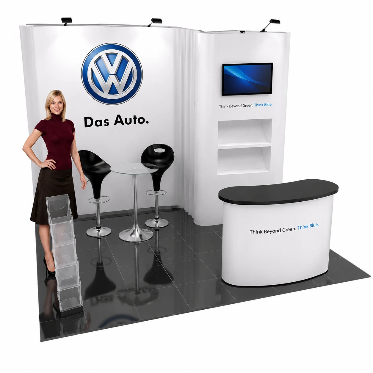 Mobiler Messestand Faltdisplay 3x3m - F1 | X-CITE® Werbesysteme ArtikelNr.: 2800101