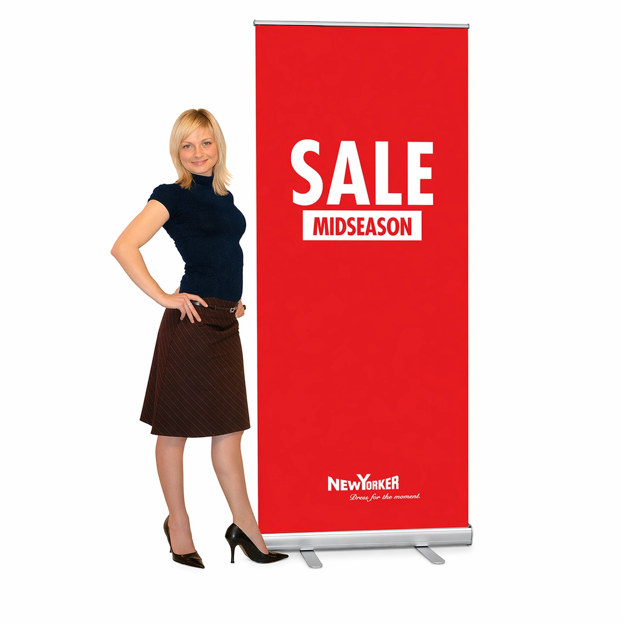 Rollup Display Starter 85 mit Druck | 84 x 200cm | X-CITE® Werbesysteme ArtikelNr.: 3000102