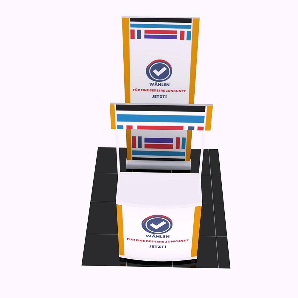 Mobiler Wahlstand Wahl 1 - 1x1m | X-CITE® Werbesysteme