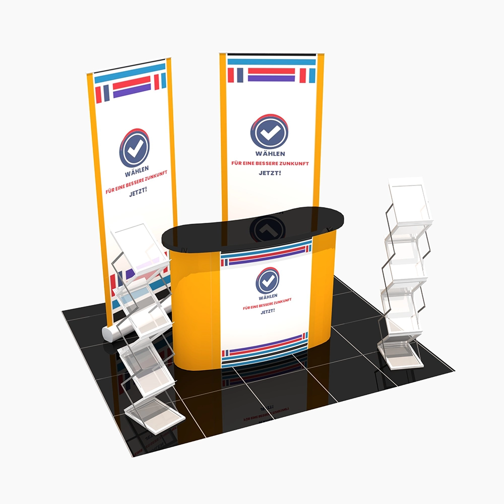 Mobiler Wahlstand Wahl 4 - 2x1,5m | X-CITE® Werbesysteme