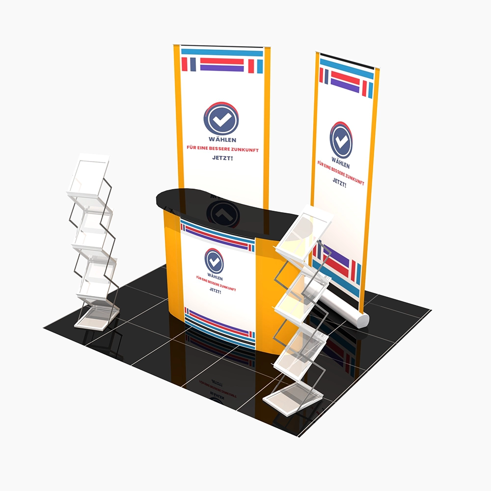 Mobiler Wahlstand Wahl 4 - 2x1,5m | X-CITE® Werbesysteme