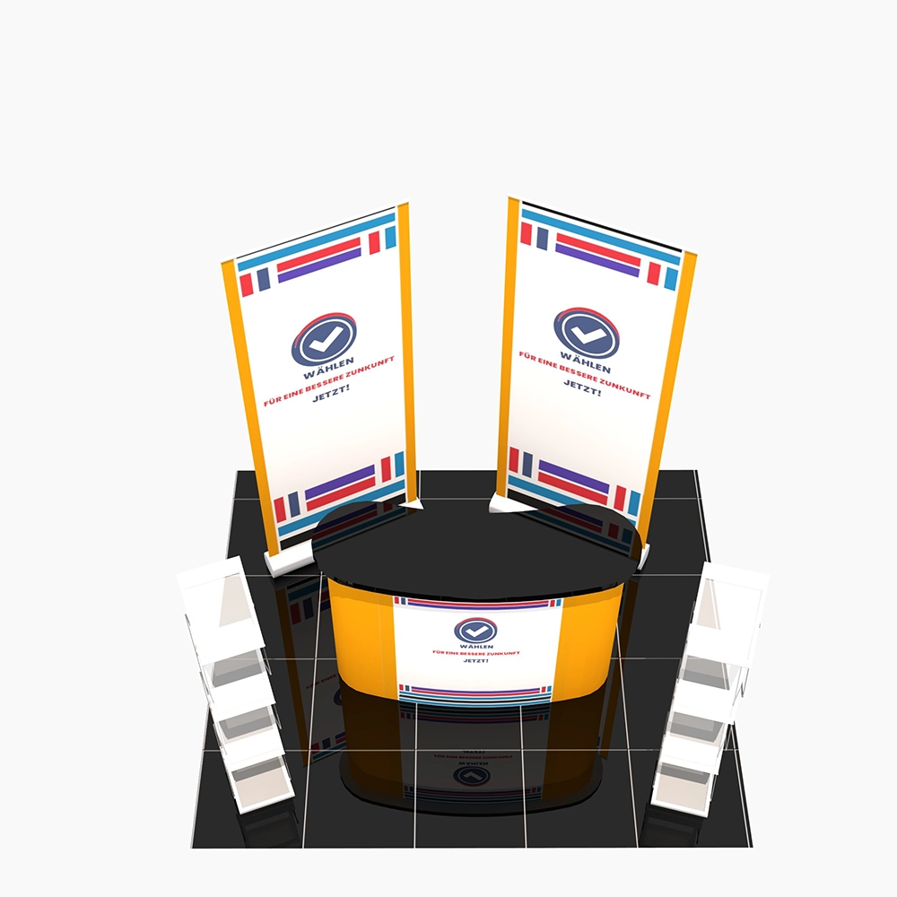 Mobiler Wahlstand Wahl 4 - 2x1,5m | X-CITE® Werbesysteme