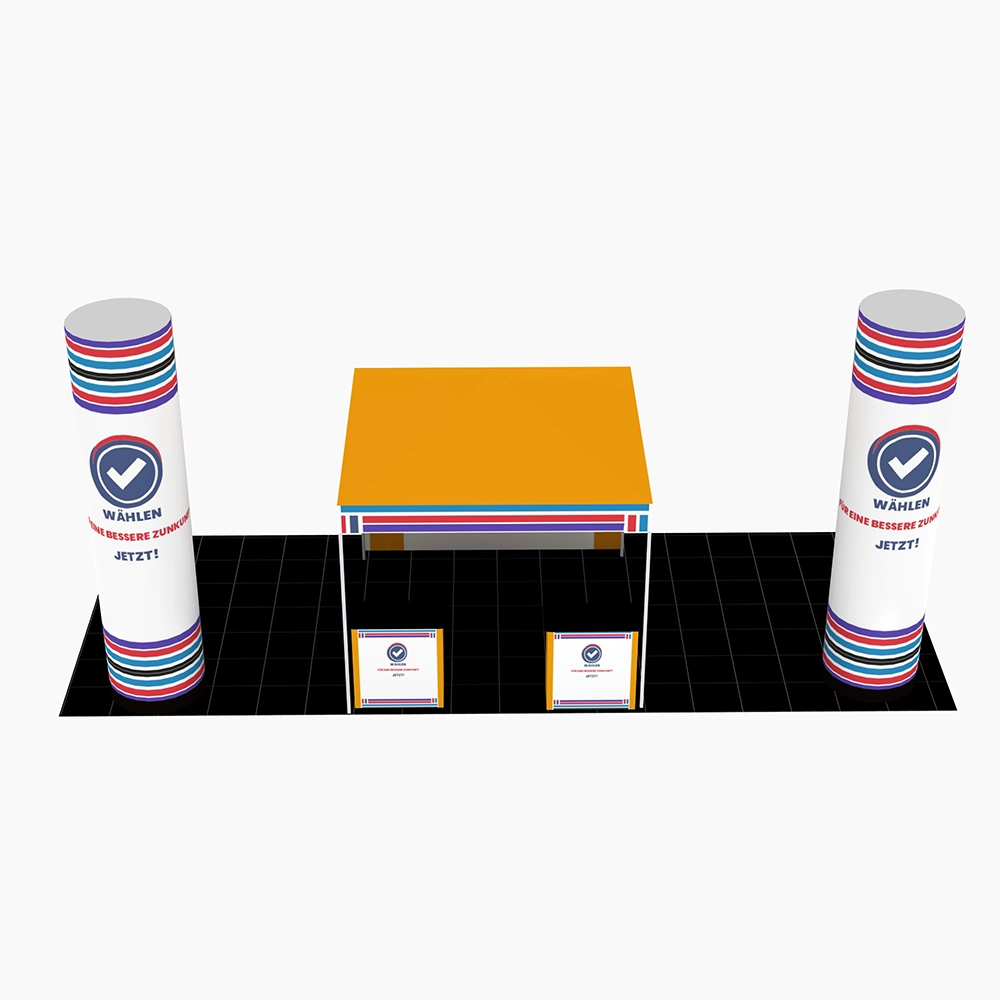 Mobiler Wahlstand Wahl  Event 2 - 3x6m | X-CITE® Werbesysteme