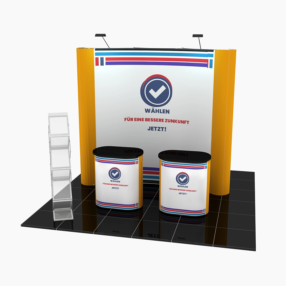 Wahlwerbestand Mobiler Promotionstand Wahl 3 - 3x2m | X-CITE® Werbesysteme