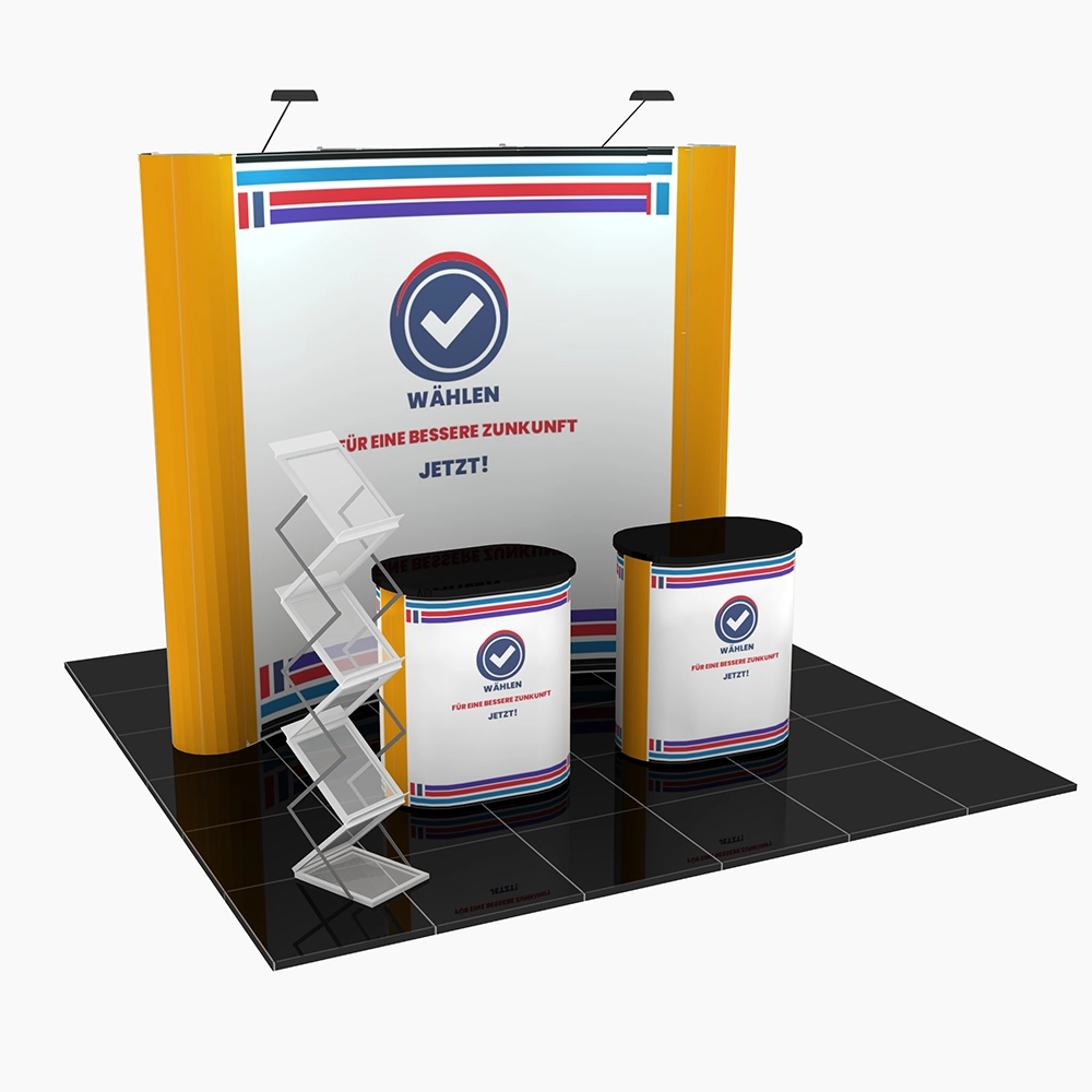 Wahlwerbestand Mobiler Promotionstand Wahl 3 - 3x2m | X-CITE® Werbesysteme