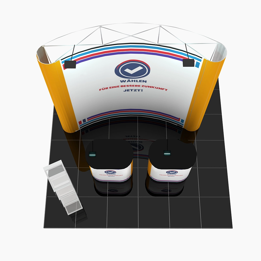 Wahlwerbestand Mobiler Promotionstand Wahl 3 - 3x2m | X-CITE® Werbesysteme